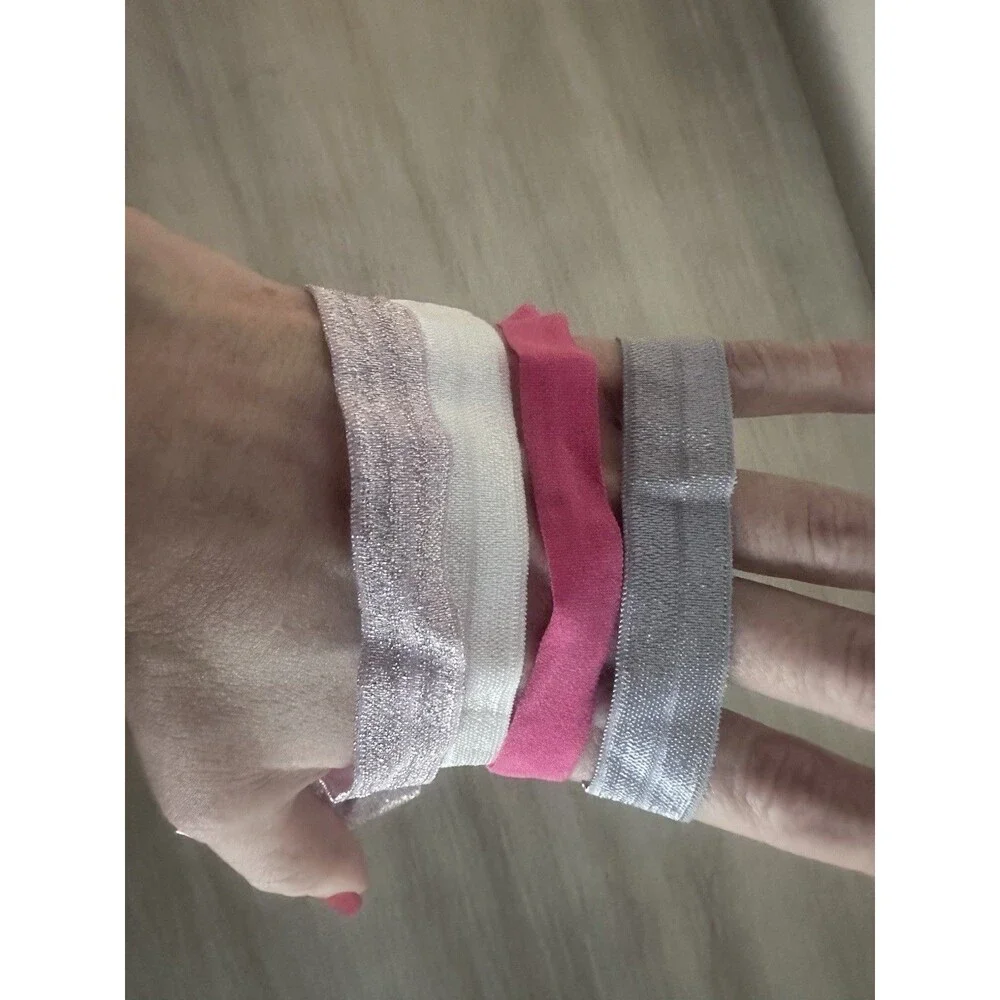 baby girls headbands kids pink purple bows set of 4